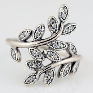 Pandora Sparkling Leaves Ring